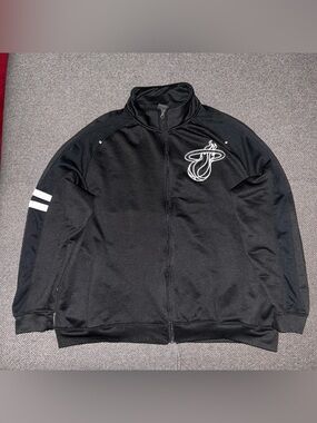 Y2K Black Miami Heat NBA Full-Zip Track Jacket